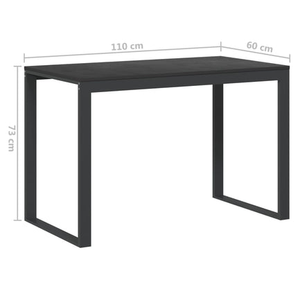 Datorbord svart 110x60x73 cm spånskiva