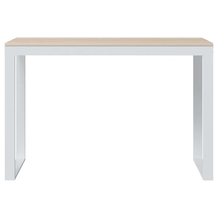 Datorbord vit och ek 110x60x73 cm spånskiva