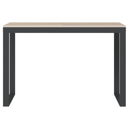 Datorbord svart och ek 110x60x73 cm spånskiva