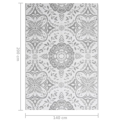 Utomhusmatta ARAKIL ljusgrå 140x200 cm PP