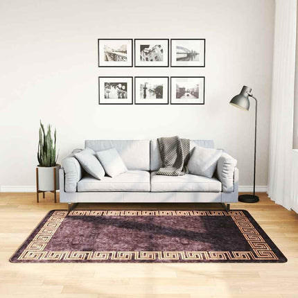 Matta tvättbar 120x180 cm svart och guld