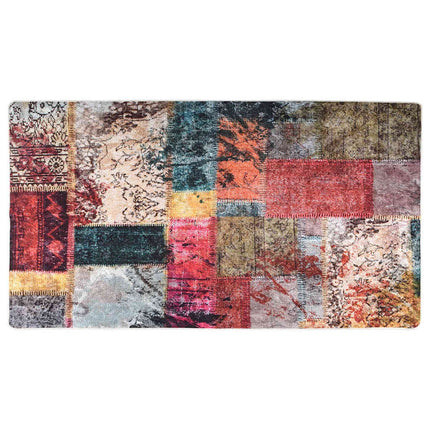 Matta tvättbar lappmönster 190x300 cm flerfärgad