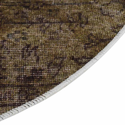 Matta tvättbar lappmönster φ120 cm flerfärgad