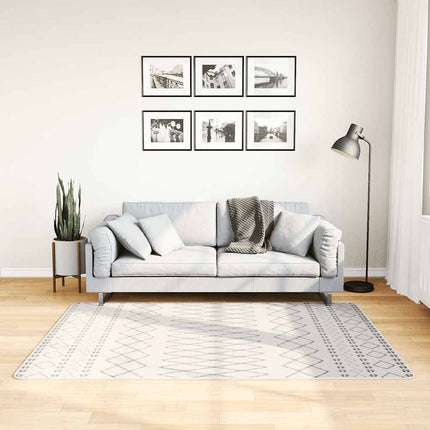 Matta tvättbar 120x180 cm svart och vit