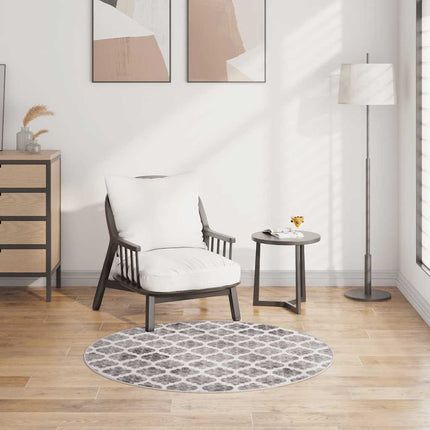 Matta tvättbar φ120 cm flerfärgad