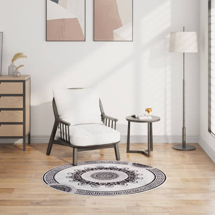 Matta tvättbar φ120 cm flerfärgad halkfri