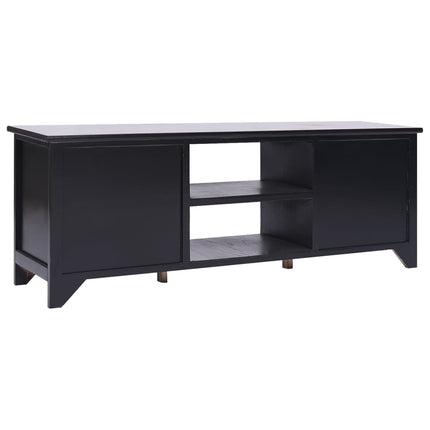 TV-bänk svart 108x30x40 cm massivt kejsarträ