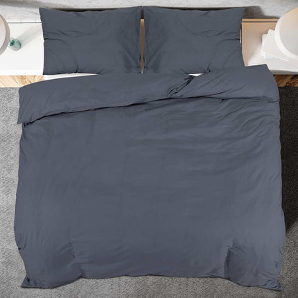 Bäddset antracit 200x200 cm lätt mikrofiber