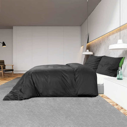Bäddset svart 260x240 cm lätt mikrofiber