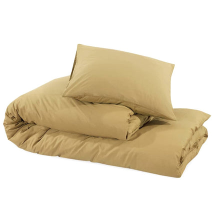 Bäddset taupe 140x200 cm lätt mikrofiber