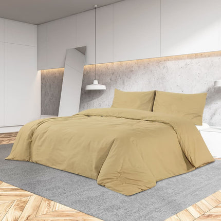 Bäddset taupe 220x240 cm lätt mikrofiber