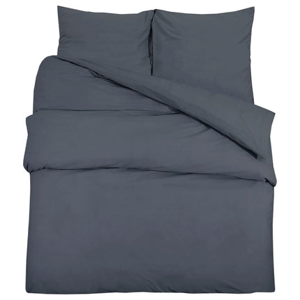 Bäddset antracit 155x220 cm bomull