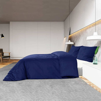 Bäddset marinblå 240x220 cm bomull