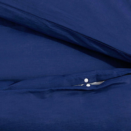 Bäddset marinblå 240x220 cm bomull