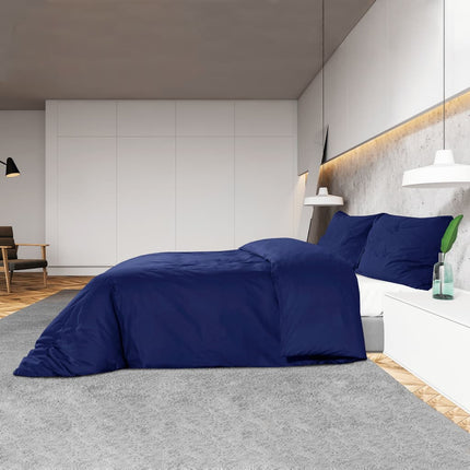 Bäddset marinblå 260x240 cm bomull