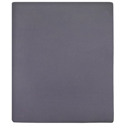 Dra-på-lakan jersey 2 st antracit 160x200 cm bomull