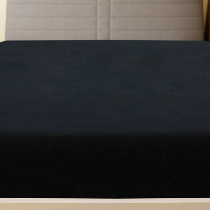 Dra-på-lakan jersey 2 st svart 90x200 cm bomull