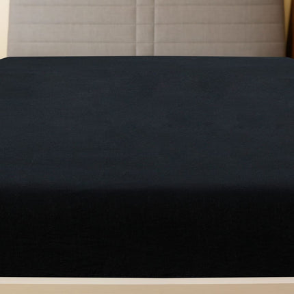Dra-på-lakan jersey 2 st svart 100x200 cm bomull