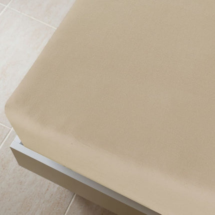 Dra-på-lakan jersey 2 st taupe 90x200 cm bomull