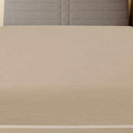 Dra-på-lakan jersey 2 st taupe 100x200 cm bomull