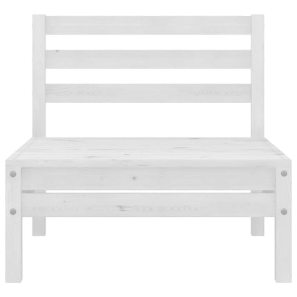 Mittensektion till pallsoffa 2 st vit massiv furu