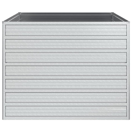 Odlingslåda upphöjd galvaniserat stål 100x100x77 cm silver
