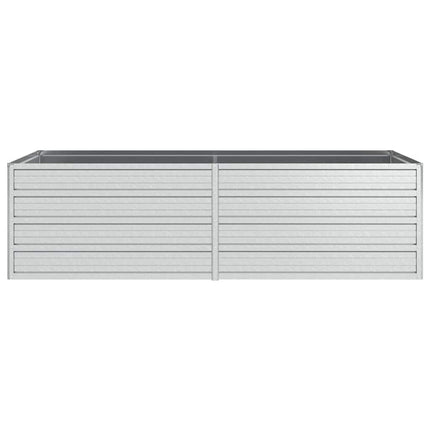 Odlingslåda upphöjd galvaniserat stål 160x80x45 cm silver