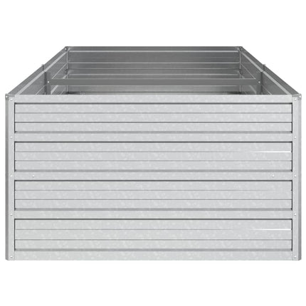 Odlingslåda upphöjd galvaniserat stål 160x80x45 cm silver