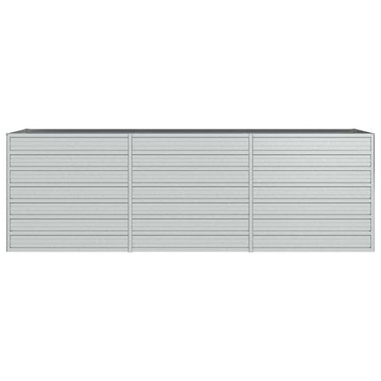 Odlingslåda upphöjd galvaniserat stål 240x80x77 cm silver
