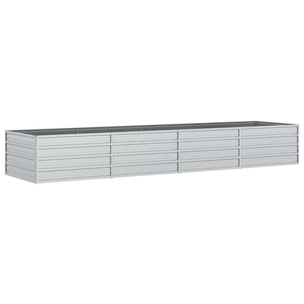 Odlingslåda upphöjd galvaniserat stål 320x80x45 cm silver