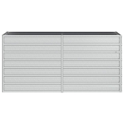 Odlingslåda upphöjd galvaniserat stål 160x40x77 cm silver