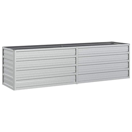 Odlingslåda upphöjd galvaniserat stål 160x40x45 cm silver