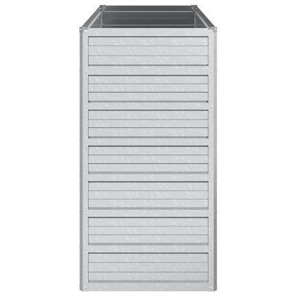 Odlingslåda upphöjd galvaniserat stål 100x40x77 cm silver