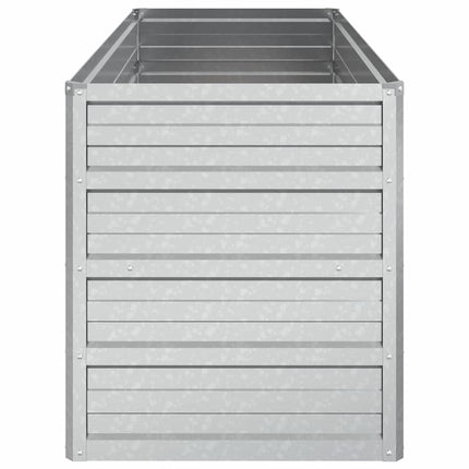 Odlingslåda upphöjd galvaniserat stål 100x40x45 cm silver
