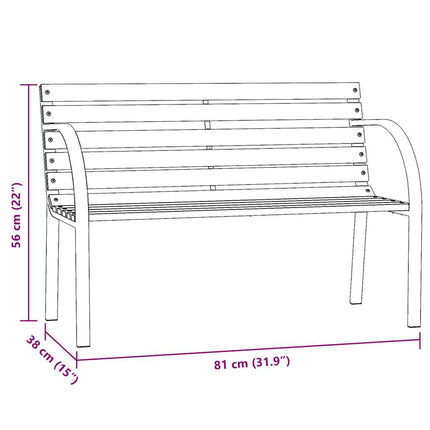 Barnbänk 81 cm kinesiskt granträ grå