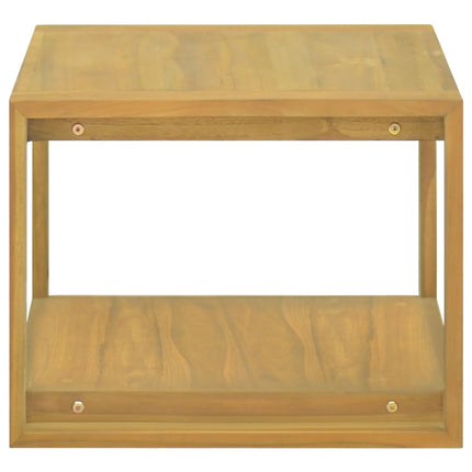 Väggmonterat badrumsskåp 60x45x35 cm massiv teak