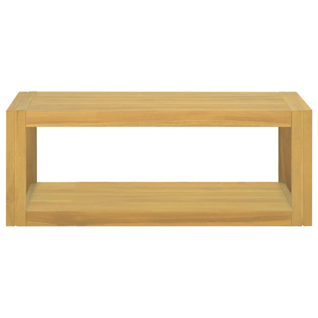 Väggmonterat badrumsskåp 90x45x35 cm massiv teak