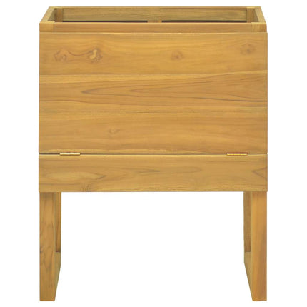 Badrumsskåp 60x40x75 cm massivt teakträ