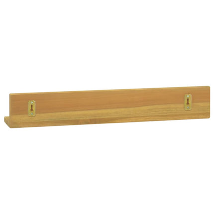 Vägghyllor 2 st 60x10x10 cm massivt teakträ