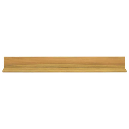 Vägghyllor 2 st 90x10x10 cm massivt teakträ