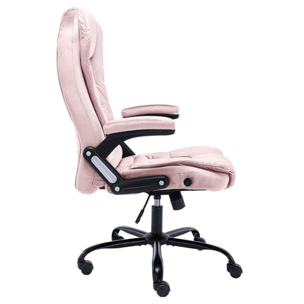 Kontorsstol rosa sammet
