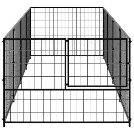 Hundgård svart 4 m² stål