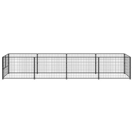 Hundgård svart 4 m² stål