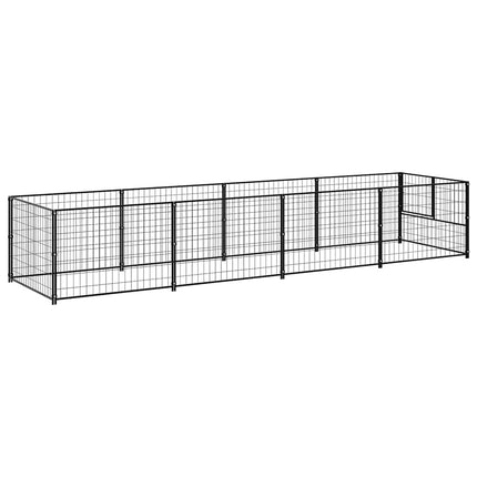 Hundgård svart 4 m² stål