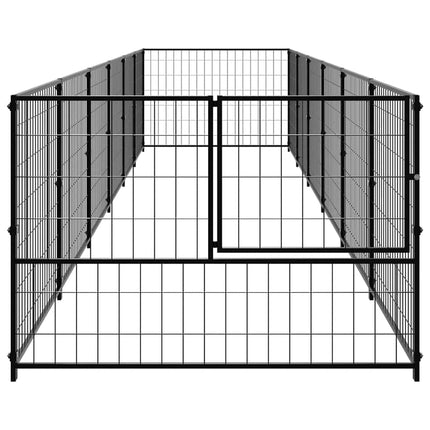 Hundgård svart 6 m² stål