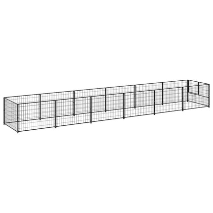 Hundgård svart 6 m² stål