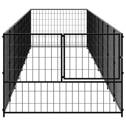 Hundgård svart 8 m² stål