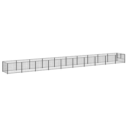 Hundgård svart 10 m² stål