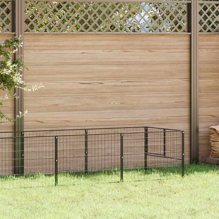 Hundgård svart 10 m² stål