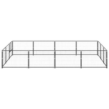 Hundgård svart 12 m² stål